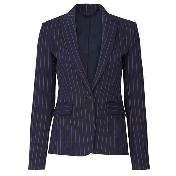 NEW Rag & Bone Navy Stripe Lexington Blazer Size 6 Pinstriped Quiet Luxury $550 - Picture 5 of 16